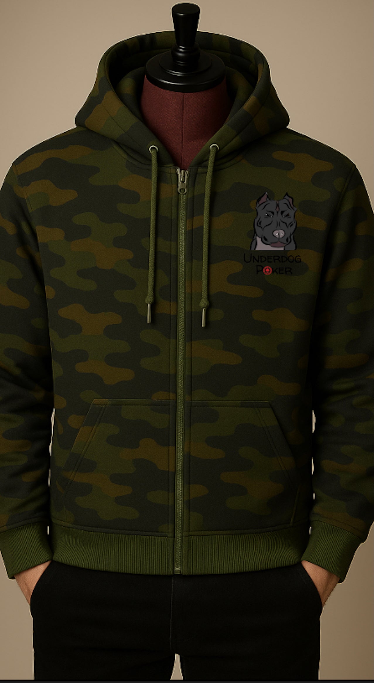 Zip Up Sweatshirt - Camo