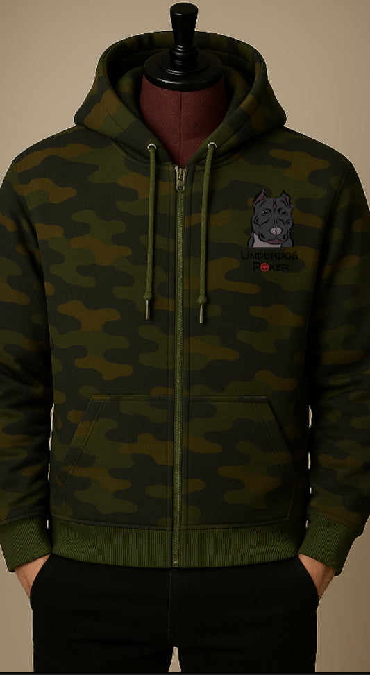 Zip Up Sweatshirt - Camo
